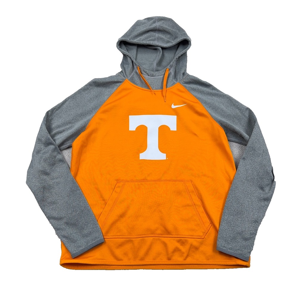 Tennessee Volunteers Hoodie Women Medium Orange Gray Nike Dri Fit Sweatshirt